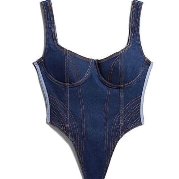IVY PARK Tops - Adidas Ivy Park Denim Bodysuit